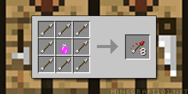 How to craft a Spectral Arrow in Minecraft