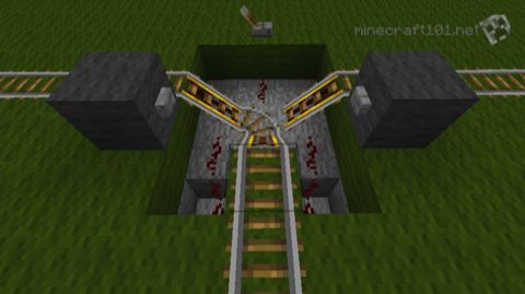 minecraft rails redstone rail craft recipe train powered minecarts track minecraft101 way intersection mine game designs trains railways guides cool