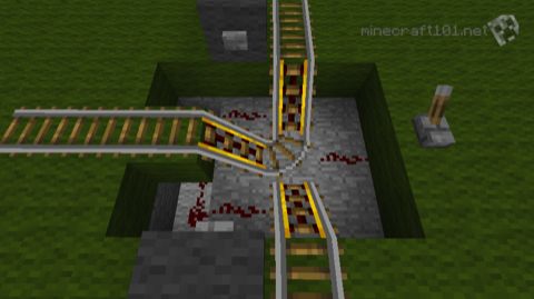 intersection rails minecraft